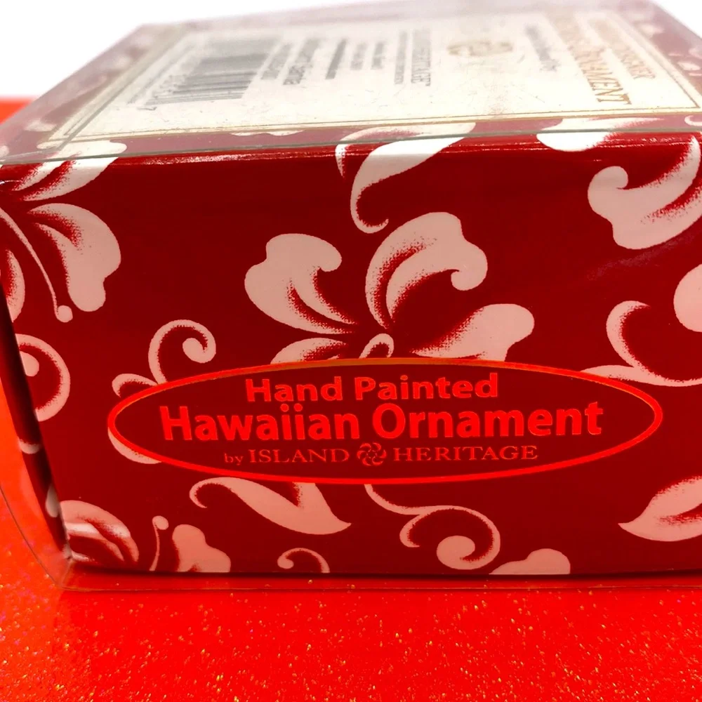Hand-painted Hawaiian Designer Ornament Made In Honolulu Hawaii